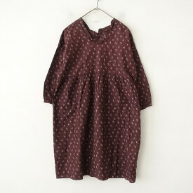 トゥジュー TOUJOURS コットンプリントギャザー切替2WAYチュニックブラウス - 【中古】【91J52】