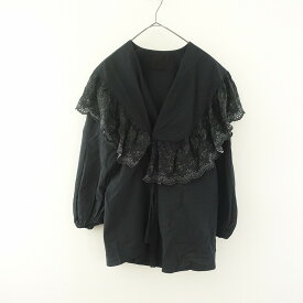 【美品/2025/AW/定価7.1万】ガサ GASA 日日夜夜 ワイドレースカラースモックブラウス 【中古】【92J52】