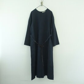 【未使用/定価4.1万】ヴラスブラム Vlas Blomme ミディアムリネンベルト付きワンピース F 【中古】【13J52】