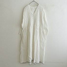 メゾンドソイル maison de soil リネンピンタックシャツワンピース 2 【中古】【20K52】