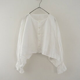 【定価1.9万】ネストローブ アップサイクルリノ nest Robe UpcycleLino キャンディスリーブ2WAYボレロブラウス F 【中古】【30B62】