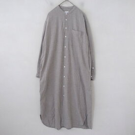 トゥジュー TOUJOURS コットンノーカラーフロントボタンワンピース 2 【中古】【71B62】