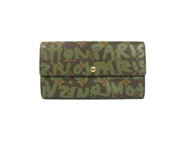 :ルイヴィトン モノグラム グラフィティ 二つ折り 長財布 M92188 カーキ LOUIS VUITTON ルイヴィトン【中古】