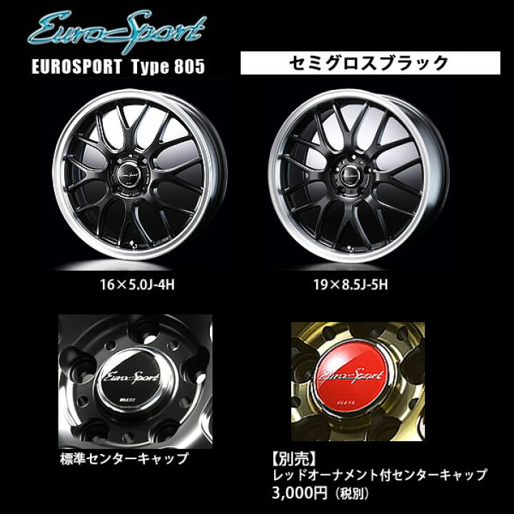 楽天市場】【新品ホイール 4本セット商品】ブレスト ユーロスポーツ 