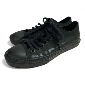 BURBERRY/バーバリー/ロゴプリント/キャンバス/ローカットスニーカー/サイズ41/ブラック/メンズ/FC3305