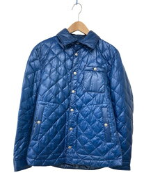 BURBERRY BLACK LABEL/バーバリーブラックレーベル/キルティング/ダウンジャケット/サイズM/ブルー/収納袋付/メンズ/RS0216
