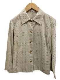 BURBERRY LONDON/バーバリー/コットン100％/チェック柄/ジャケット/サイズ40/ベージュ系/レディース/FG0016