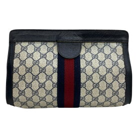 GUCCI PARFUMS/グッチパフューム/シェリーライン/クラッチバッグ/ネイビー/セカンドバッグ/GGスプリーム/FB4482