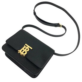 美品/BURBERRY/バーバリー/TBスモール/ショルダーバッグ/レザー/ゴールド金具/黒/ブラック/鞄/クラッチ/2WAY/RS2001