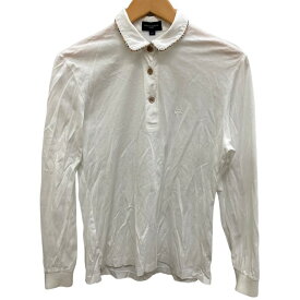 BURBERRY golf/バーバリーゴルフ/ポロシャツ/ロゴ/ホワイト/サイズM/レディース/FE0419