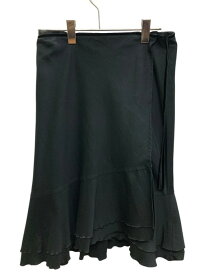 BURBERRY/バーバリー/BLUE LABEL/ラップフリルスカート/ブラック/サイズ38/レディース/FG0301
