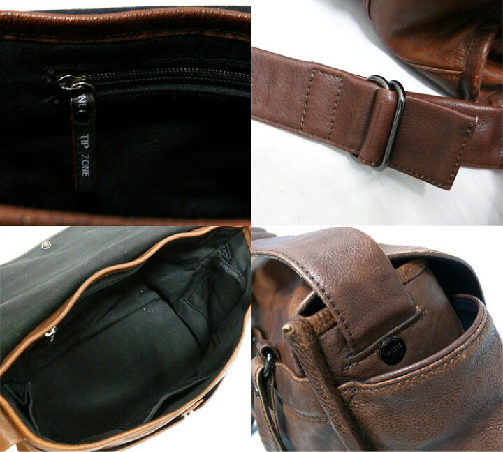 楽天市場】【TIP ZONE】 ティップゾーン レザー 2way ショルダーバッグ  