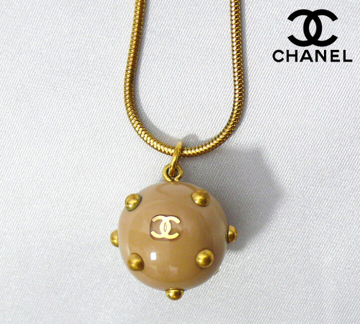 楽天市場】【CHANEL】シャネル ココマーク スタッズ ボール ネックレス 