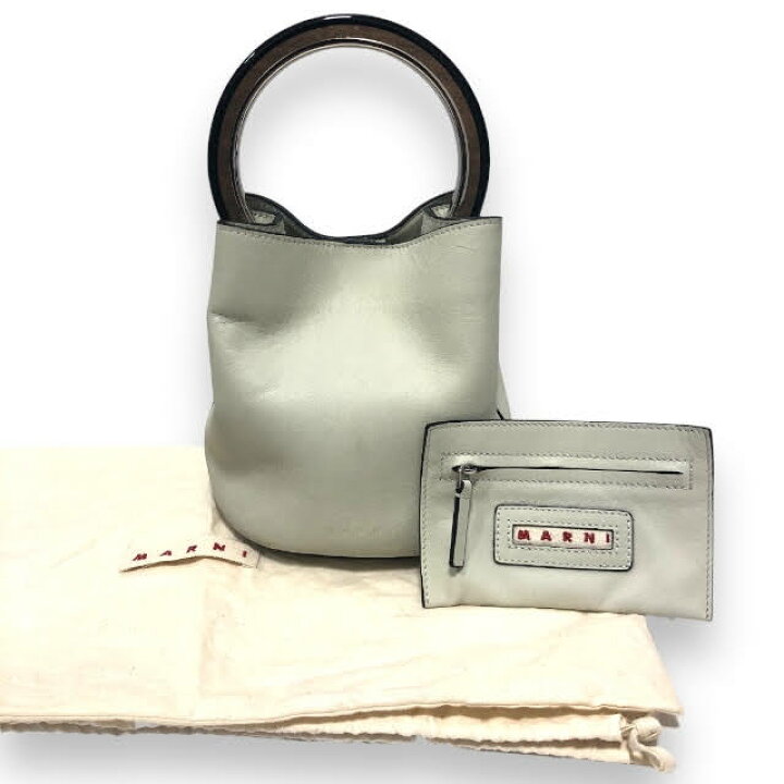 楽天市場】良品【MARNI】マルニ パニエ ハンドバッグ カーフスキン 