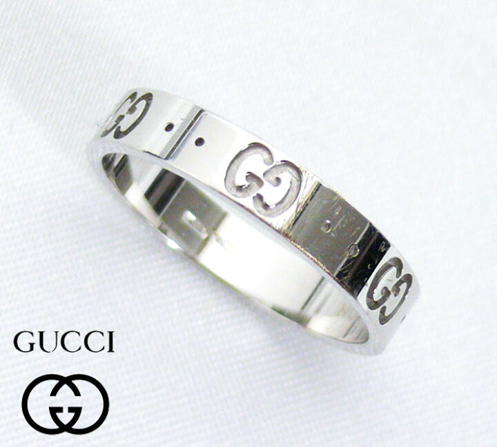 楽天市場】【GUCCI】グッチ K18WG アイコンリング 18号 18金ホワイト 