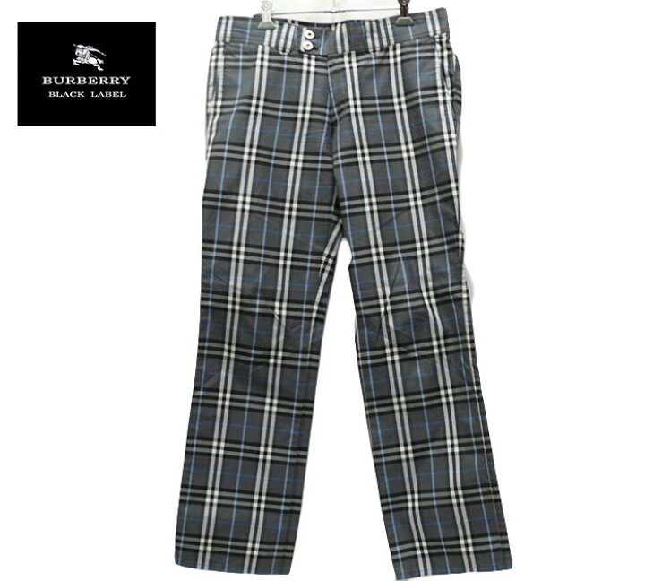 楽天市場 Burberry Black Label バーバリーブラックレーベル グレーチェック パンツ 79 男性用 メンズ 黒 中古 中古 リサイクルストア エコライフ