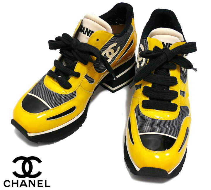 楽天市場】【シャネル】CHANEL スポーツライン エナメルスニーカー 38 