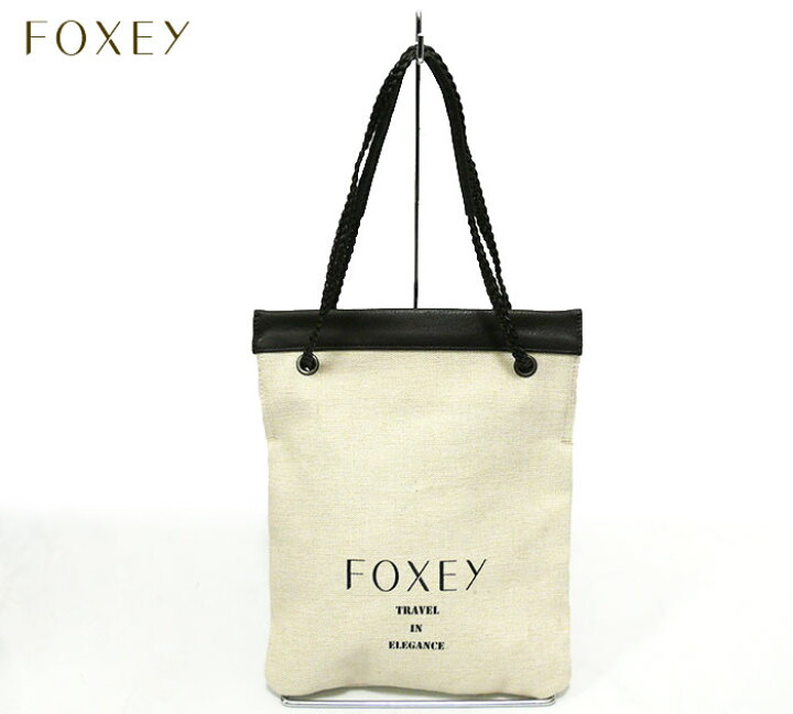 楽天市場】【FOXEY】 フォクシー キャンバス＆レザー ハンドバッグ  