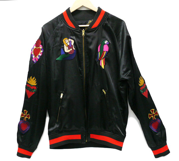 楽天市場 Giz Joyrich ギザ ジョイリッチ マリア 総柄 スカジャン サイズxl 男性用 メンズ 上着 ジャンパー ブラック 黒 中古 リサイクルストア エコライフ