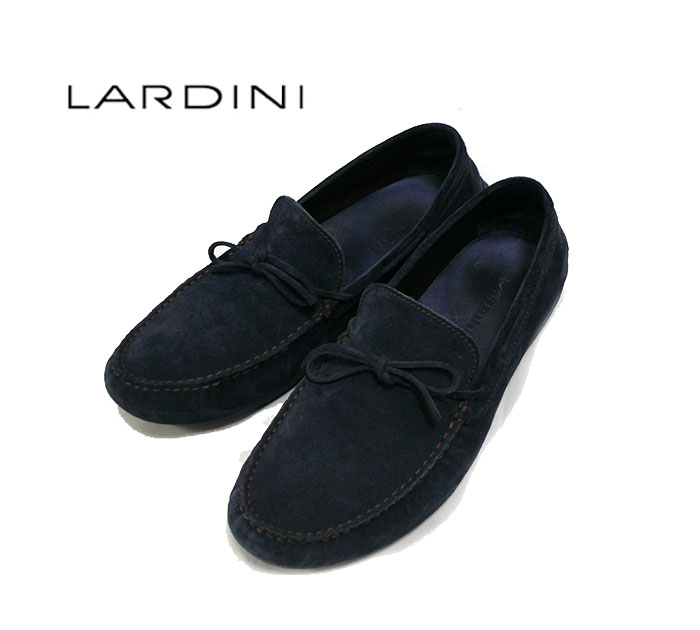 【LARDINI】ラルディーニ スウェード ドライビングシューズ ネイビー サイズ8 靴 男性用 【中古】 リサイクルストア エコライフ