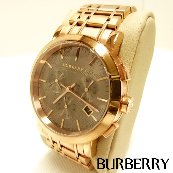 【BURBERRY】バーバリー クロノグラフ BU1862 ピンクゴールド メンズ 腕時計 クオーツ 美品【中古】 | リサイクルストア　エコライフ