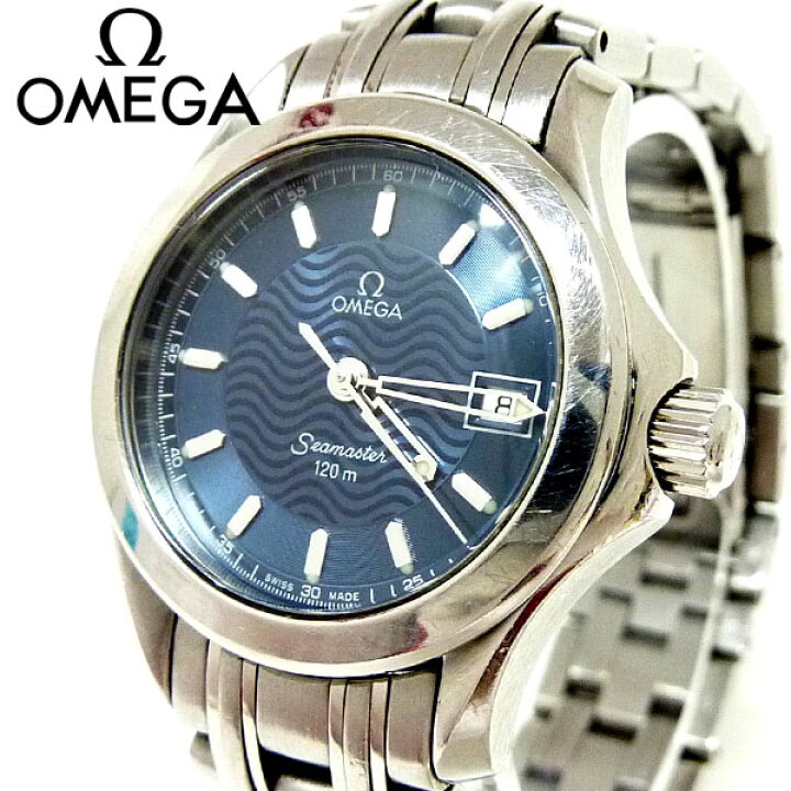 楽天市場】【OMEGA】 オメガ シーマスター 120m デイト 青 SS 