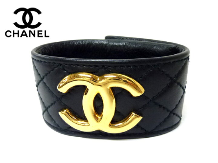 楽天市場】【CHANEL】シャネル マトラッセ レザー ブレスレット 