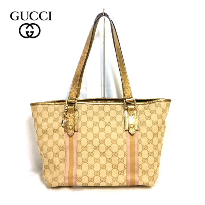 楽天市場】【GUCCI】グッチ GG柄キャンバス×レザー シェリーライン 