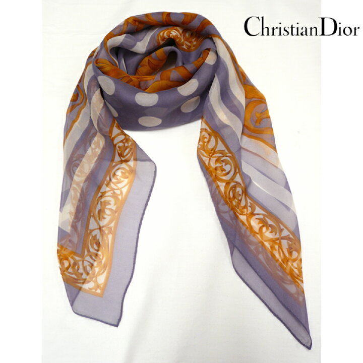 楽天市場】【Christian Dior】ディオール スカーフ ドット 