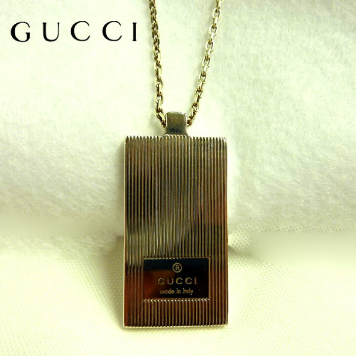 楽天市場】【GUCCI】グッチ プレート ネックレス ペンダント SV925 