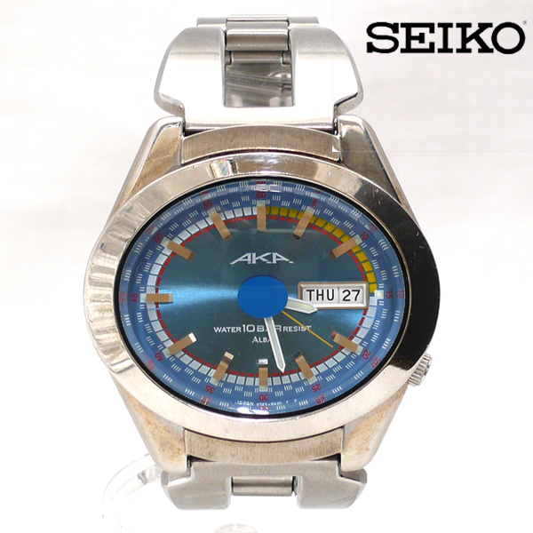 【SEIKO】 セイコー アルバ AKA メンズ 腕時計 ステンレス シルバー クオーツ デイデイト 文字盤ブルー 電池交換済 【中古】 |  リサイクルストア　エコライフ