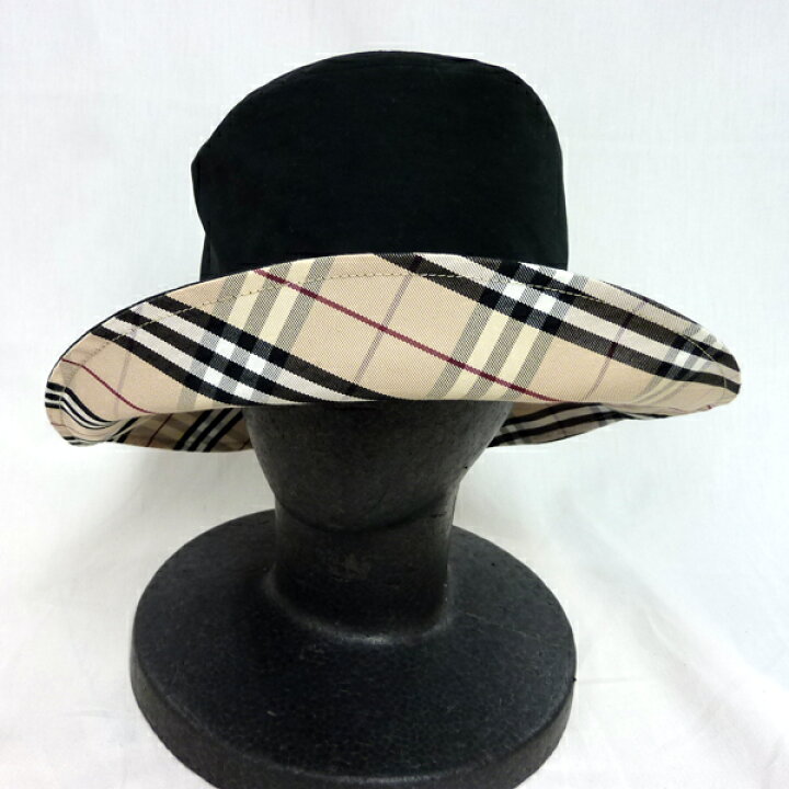 【BURBERRY】バーバリー ハット リバーシブル 黒 ノバチェック 2way 【中古】 | リサイクルストア エコライフ