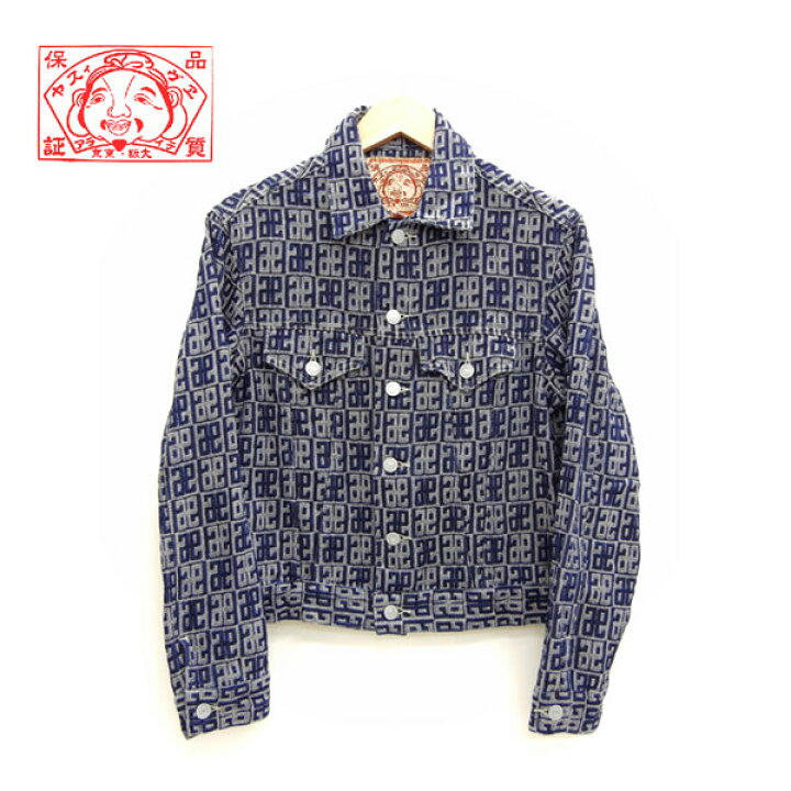 楽天市場】【EVISU】エヴィス 総柄 デニム ジャケット Gジャン 