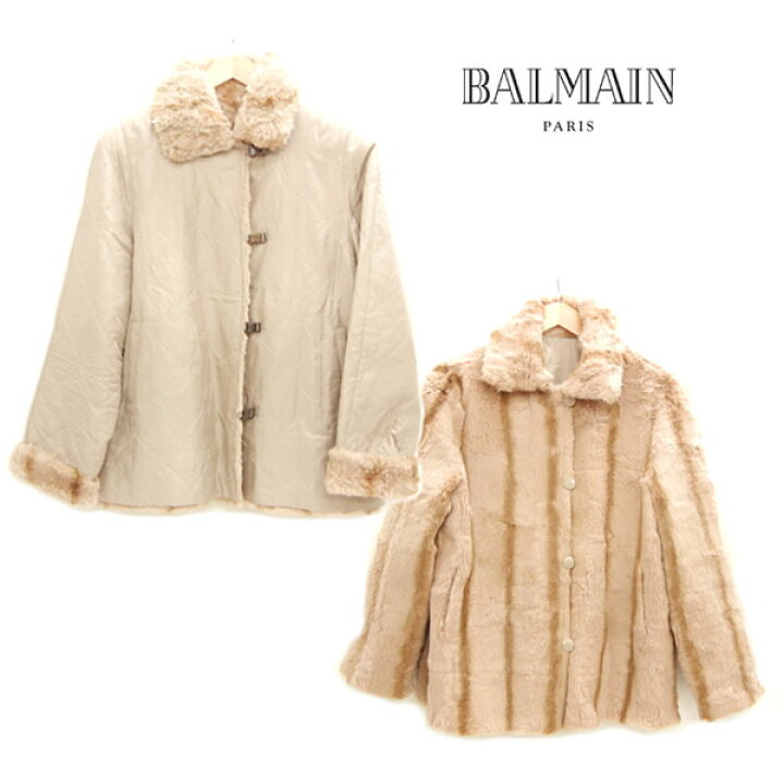 楽天市場】【BALMAIN】 バルマン ラビットファー×ロゴキルティング 