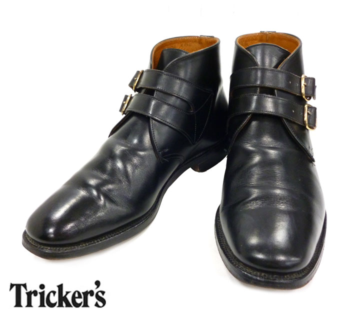 【Tricker's】トリッカーズ ジャックコレクション レザーブーツ ダブルモンクストラップ チャッカブーツ カジュアル ビジネス メンズ サイズ6  2/1 ブラック RC0208【中古】 | リサイクルストア　エコライフ