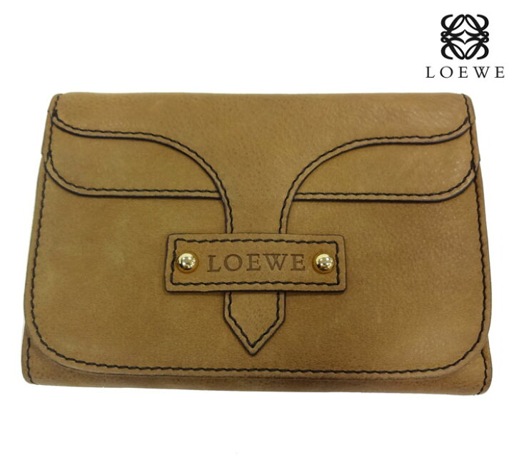 楽天市場】【LOEWE】ロエベ キャンディ 3つ折り財布 ブラウン レザー 