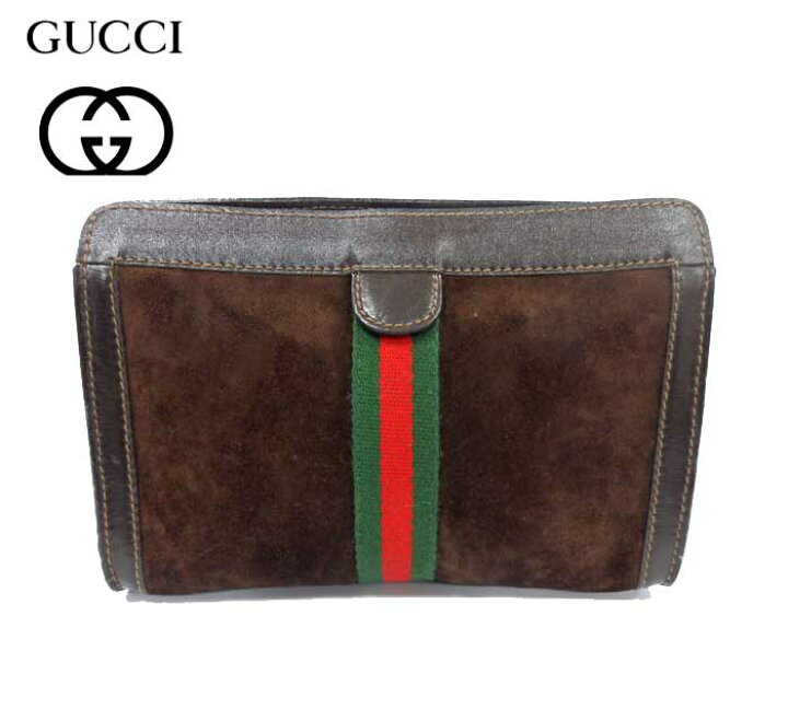 楽天市場】【GUCCI】グッチ スエード クラッチバッグ シェリーライン 