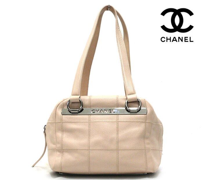 楽天市場】【CHANEL】シャネル チョコバー ミニボストンバッグ ピンク  
