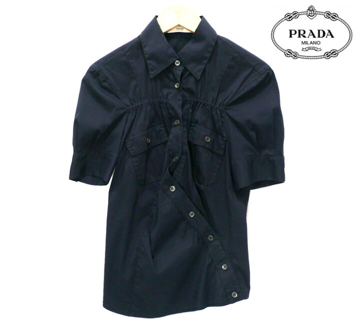 楽天市場】【PRADA】プラダ アシンメトリー 変形デザイン 半袖 