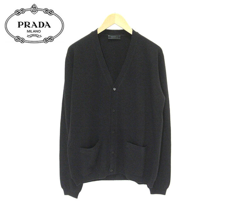 楽天市場】【PRADA】プラダ Vネック カーディガン カシミヤ混 ウール 