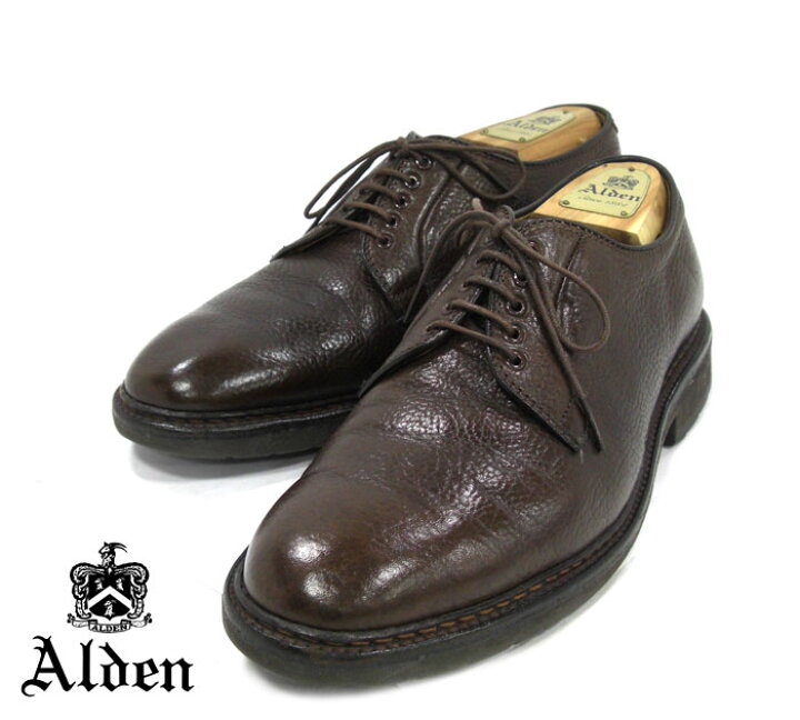 楽天市場 Alden オールデン サイズ9ｄ グレインレザー プレーントゥ ブラウン 茶 ドレスシューズ 紳士靴 メンズ ビジネス カジュアル Rm1326 中古 リサイクルストア エコライフ