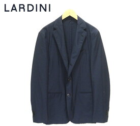 【LARDINI】ラルディーニ シングルジャケット 3ボタン 段返り サマーウール モヘア ネイビー グラフチェック イタリア製 サイズ50 メンズ 男性用 トップス RM2422【中古】