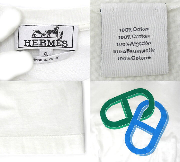 楽天市場】【HERMES】エルメス Tシャツ カットソー クルーネック シ  