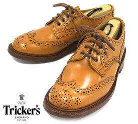 【Tricker's】トリッカーズ カントリーブーツ シューズ #L5633 BOURTON バートン UKモデル ウイングチップ サイズ5F4 革靴 イギリス製 レディース 女性用 ANNE アン L5679 RM2765【中古】