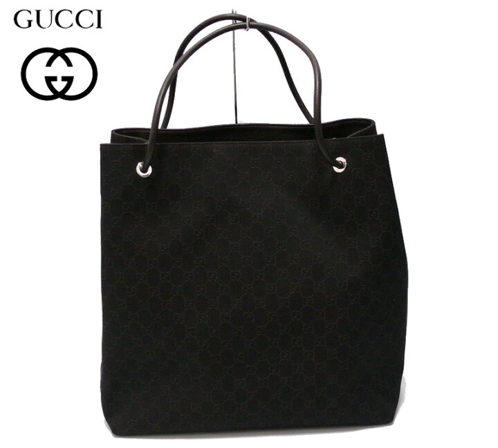 楽天市場】【GUCCI】グッチ GGキャンバス レザーハンドル 縦長 トート 