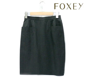 【FOXEY】フォクシー シンプル グレー ポケット タイトスカート サイズ40 推定Lサイズ レディース 女性用 ボトムス RC0712【中古】