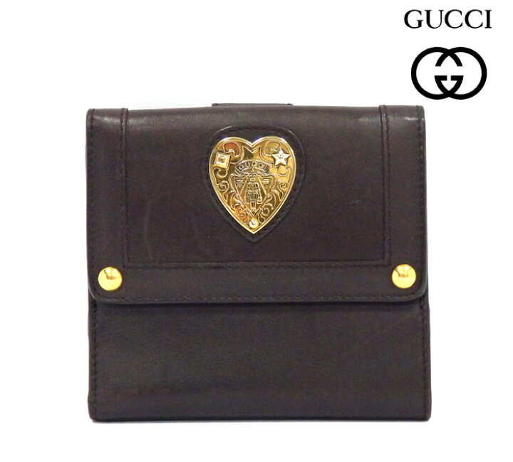 楽天市場】【GUCCI】グッチ Wホック 二つ折り コンパクト 財布 レザー  