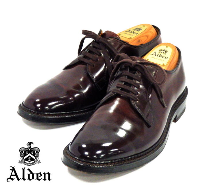 楽天市場】【ALDEN】＃990 サイズ7E シェルコードバン プレーントゥ 