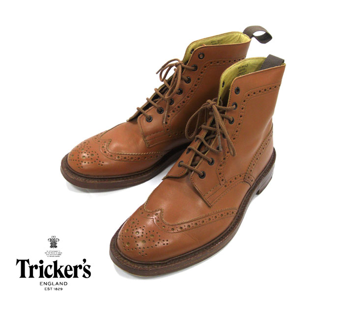【Tricker's】トリッカーズ カントリーブーツ ＃2508 サイズ 9 1/2 F5 MALTON ACORN モールトン レザーブーツ 革靴  英国製 メンズ RM1560【中古】 | リサイクルストア　エコライフ