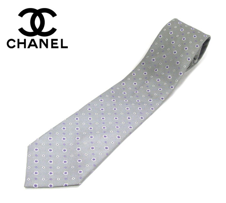 楽天市場】【CHANEL】シャネル シルク ネクタイ ココマーク CC 小紋 